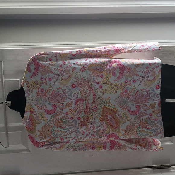 Orvis women's top multicolor floral paisley size L - Picture 7 of 8